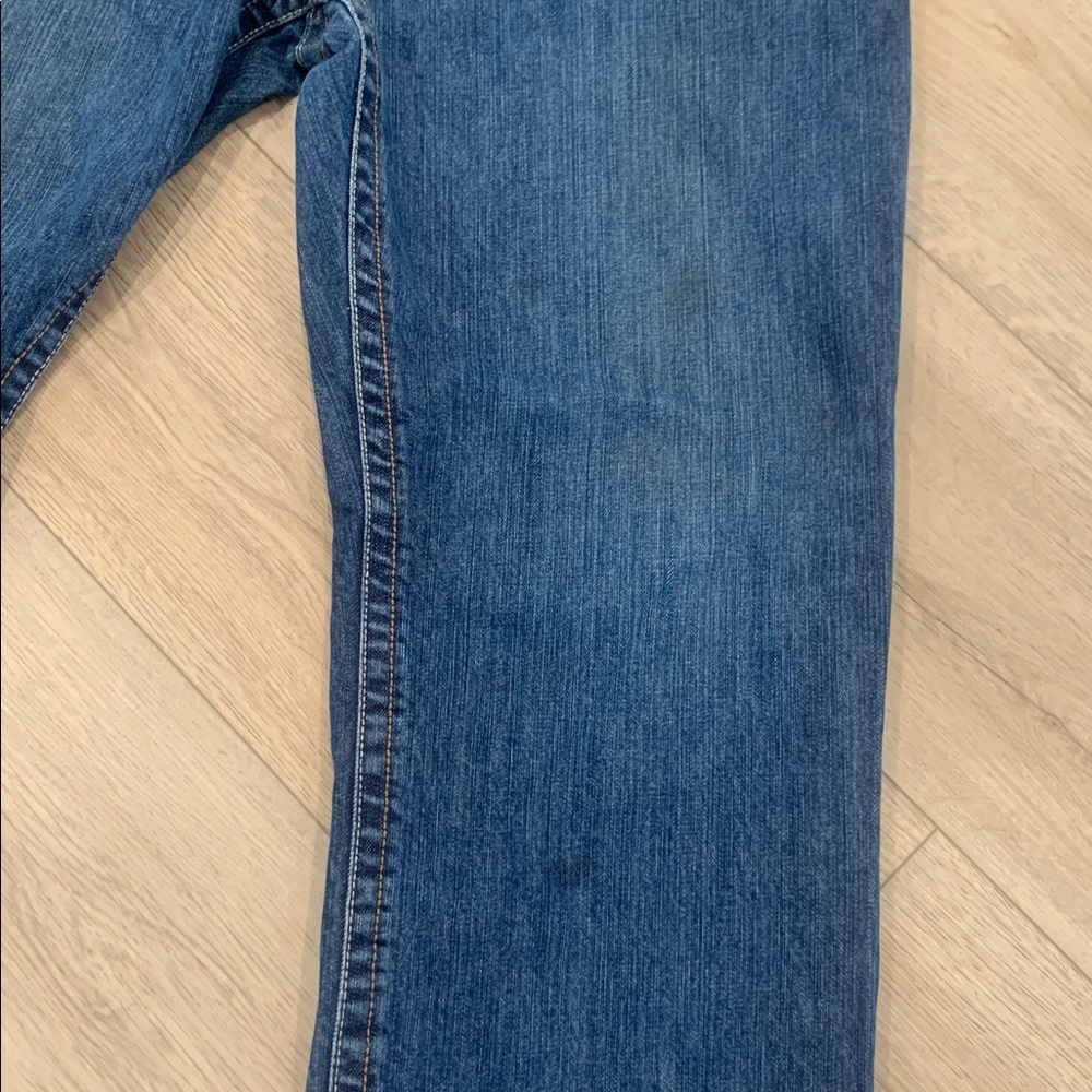 Ariat Men's 38/30 FIRE RESISTANT LowRise M4 Boot Blue Jeans - Picture 9 of 12